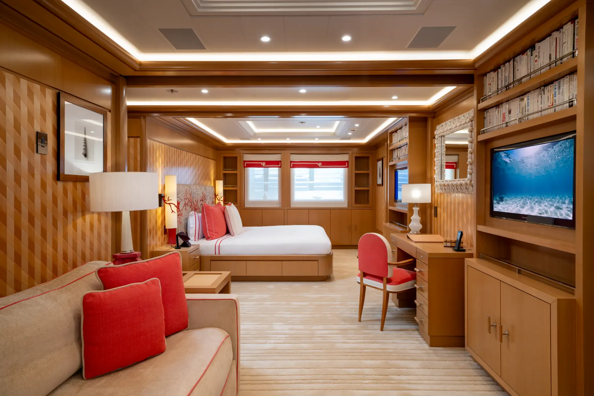 ALFA NERO guest stateroom with Alberto Pinto interior design