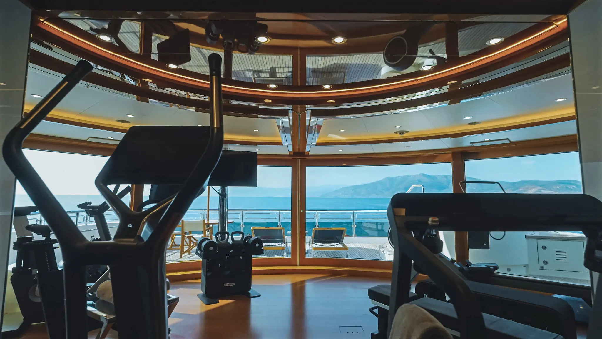 ALFA NERO Sundeck Gym with panoramic views